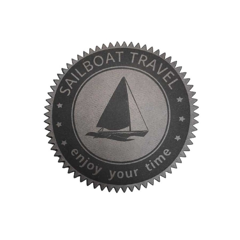 Debossed PU LEATHER PATCH (2" X 2")